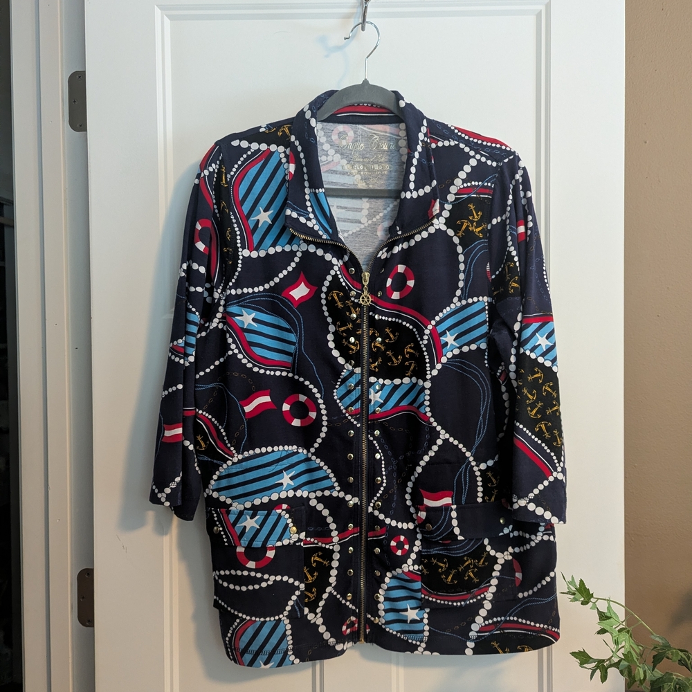 Onque Casuals Multicolor Patterned Blazer - image 1